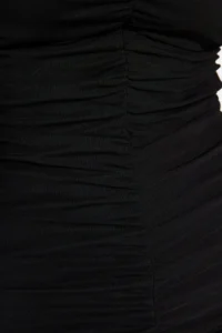 TRENDYOLMİLLA Black bodycone/Bodysuit hugging Short / Mini Knitting Tulle Dress - Image 5