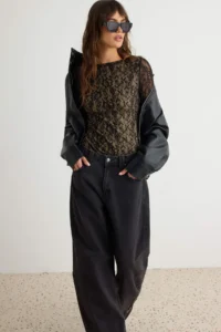 TRENDYOLMİLLA Black Lined Bedeni Saran Lace Bodysuit .D.00023