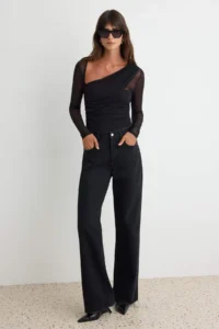 TRENDYOLMİLLA Black Knitting Collar Detailed Bodysuit .D.00024 - Image 2