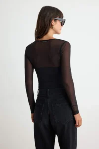 TRENDYOLMİLLA Black Knitting Collar Detailed Bodysuit .D.00024 - Image 5