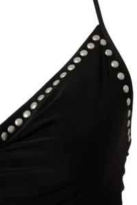 TRENDYOLMİLLA Black Off-Shoulder Neck Studded Shiny Party Blouse - Image 7