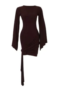 TRENDYOLMİLLA Brown bodycone/Bodysuit hugging Short / Mini Knitting Dress - Image 5