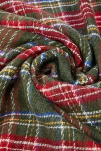 TRENDYOLMİLLA Green Soft textured Plaid Scarf - Image 6