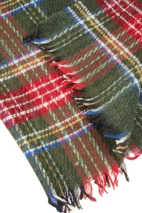 TRENDYOLMİLLA Green Soft textured Plaid Scarf - Image 7