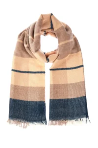 TRENDYOLMİLLA Beige Plaid Patterned Soft textured Women Scarf - Image 2