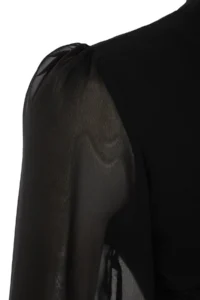 TRENDYOLMİLLA Black A-Cut/Life Form Midi Weaving Siphon Dress - Image 12