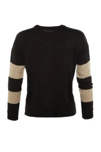 TRENDYOLMİLLA Camel Color Bloklu Crew Neck Knitwear Sweater - Image 8