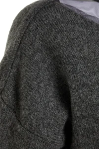 TRENDYOLMİLLA Anthracite Soft textured Tulle Detailed Knitwear Sweater - Image 7