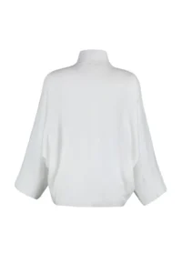 TRENDYOLMİLLA Ecru Soft textured Wide Pattern Knitwear Sweater - Image 8