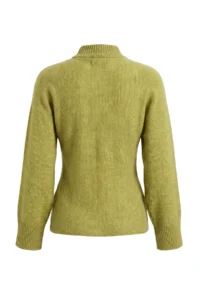 TRENDYOLMİLLA Oil Green Soft textured Wide Pattern Knitwear Sweater - Image 8