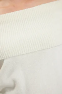 TRENDYOLMİLLA Ecru Soft textured Carmen Collar Knitwear Sweater - Image 5