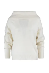 TRENDYOLMİLLA Ecru Soft textured Carmen Collar Knitwear Sweater - Image 8