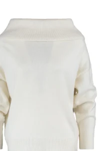 TRENDYOLMİLLA Ecru Soft textured Carmen Collar Knitwear Sweater - Image 9