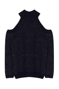 TRENDYOLMİLLA NAVY BLUE Simli Pencere/Cut Out Detailed Knitwear Sweater TWOAW20xs0006 - Image 7