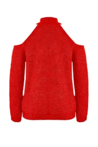 TRENDYOLMİLLA Red Simli Pencere/Cut Out Detailed Knitwear Sweater TWOAW20xs0006 - Image 8