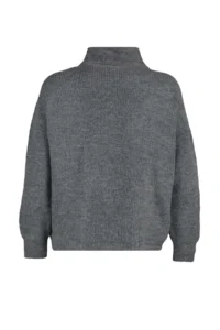 TRENDYOLMİLLA Anthracite Couple Soft textured Zippered Knitwear Sweater TWOAW20xs0009 - Image 7
