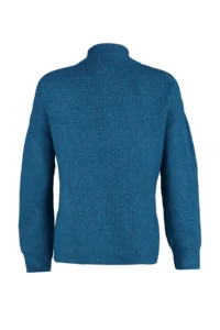 TRENDYOLMİLLA BLUE Soft textured Zippered Knitwear Sweater TWOAW20xs0009 - Image 6
