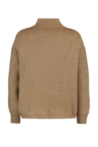 TRENDYOLMİLLA Camel Couple Soft textured Zippered Knitwear Sweater TWOAW20xs0009 - Image 7