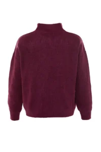 TRENDYOLMİLLA Light Purple Soft textured Zippered Knitwear Sweater TWOAW20xs0009 - Image 8
