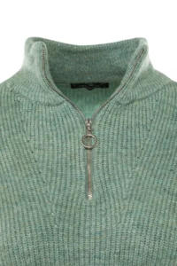 TRENDYOLMİLLA MINT Soft textured Zippered Knitwear Sweater TWOAW20xs0009 - Image 6