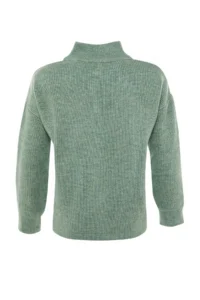 TRENDYOLMİLLA MINT Soft textured Zippered Knitwear Sweater TWOAW20xs0009 - Image 7