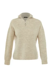 TRENDYOLMİLLA Stone Couple Soft textured Zippered Knitwear Sweater TWOAW20xs0009 - Image 12