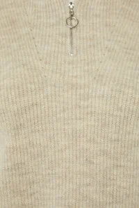 TRENDYOLMİLLA Stone Couple Soft textured Zippered Knitwear Sweater TWOAW20xs0009 - Image 13
