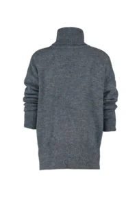 TRENDYOLMİLLA Anthracite Soft textured Wide Pattern Turtleneck Knitwear Sweater TWOAW20xs0026 - Image 8