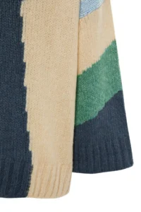TRENDYOLMİLLA BLUE Soft textured Color Blocked Wide Pattern Knitwear Sweater TWOAW20xs0047 - Image 12