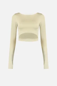 TRENDYOLMİLLA Stone Crop Window/Cut Out and Thumb Hole Detailed Knitting Sports Top/Blouse - Image 6
