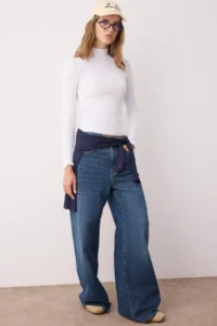 TRENDYOLMİLLA WHITE Fitted High Neck Long Sleeve Ribbed Flexible Knitting Blouse