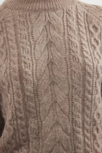TRENDYOLMİLLA Mink Soft textured Hair Braided Knitwear Sweater - Image 4