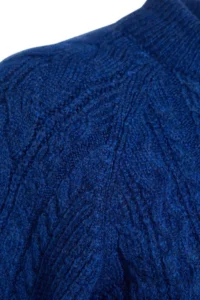 TRENDYOLMİLLA Saks BLUE Soft textured Hair Braided Knitwear Sweater - Image 7