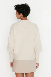 TRENDYOLMİLLA Stone Soft textured Hair Braided Knitwear Sweater - Image 5