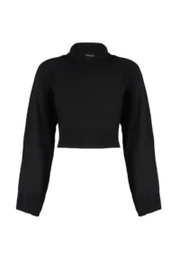 TRENDYOLMİLLA Black Super Crop Basic Knitwear Sweater - Image 6