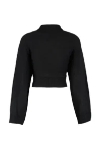 TRENDYOLMİLLA Black Super Crop Basic Knitwear Sweater - Image 8