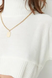 TRENDYOLMİLLA Ecru Super Crop Basic Knitwear Sweater - Image 3