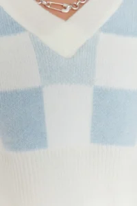 TRENDYOLMİLLA Ecru Crop Soft textured Patterned Knitwear Sweater - Image 3