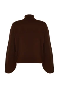 TRENDYOLMİLLA Brown Basic Turtleneck Knitwear Sweater - Image 8