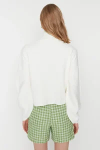 TRENDYOLMİLLA Ecru Basic Turtleneck Knitwear Sweater - Image 5