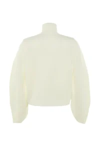 TRENDYOLMİLLA Ecru Basic Turtleneck Knitwear Sweater - Image 7