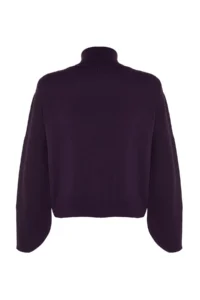 TRENDYOLMİLLA Purple Basic Turtleneck Knitwear Sweater - Image 8