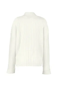 TRENDYOLMİLLA Ecru Wide Pattern Soft textured High Neck Knitwear Sweater - Image 9