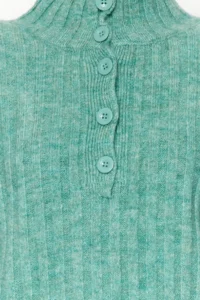 TRENDYOLMİLLA MINT Wide Pattern Soft textured High Neck Knitwear Sweater - Image 8