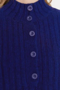 TRENDYOLMİLLA NAVY BLUE Wide Pattern Soft textured High Neck Knitwear Sweater - Image 4