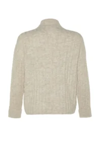 TRENDYOLMİLLA Stone Wide Pattern Soft textured High Neck Knitwear Sweater - Image 7