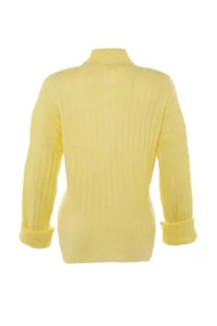 TRENDYOLMİLLA Yellow Wide Pattern Soft textured High Neck Knitwear Sweater - Image 6