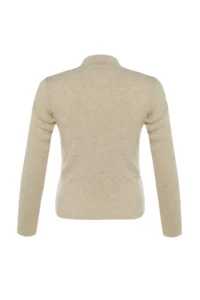 TRENDYOLMİLLA Stone Cellular/Delikli High Neck Fitted/Bodysuit hugging Knitwear Sweater - Image 7