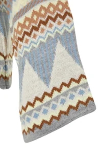 TRENDYOLMİLLA Gray Wide Pattern Crew Neck Knitwear Sweater - Image 8