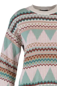 TRENDYOLMİLLA MINT Wide Pattern Crew Neck Knitwear Sweater - Image 7